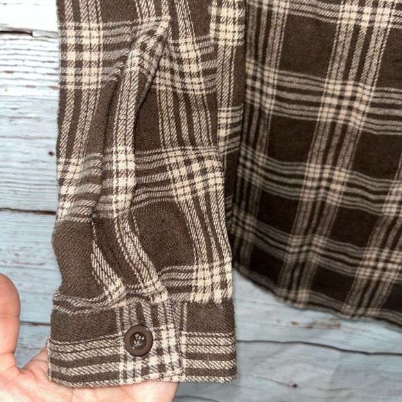 Brown Plaid Button Down Shirt - Picture 3 of 5